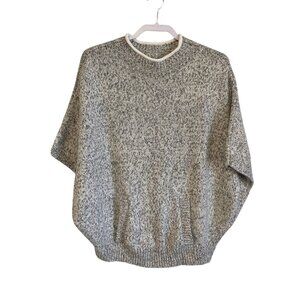 Lou & Grey Cocoon Sweater Cotton Blend Ribbed Hem Medium